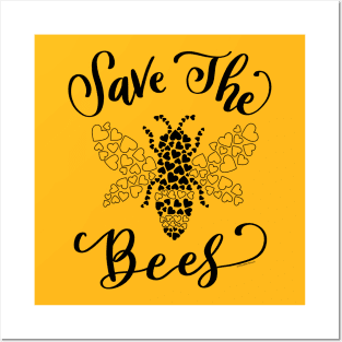 Save the Bees Love Planet Earth Protect Nature Posters and Art